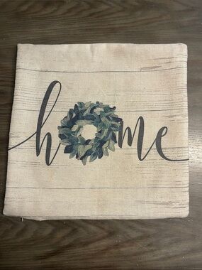 Farmhouse Square Burlap HOME Pillowcase with Zipper
